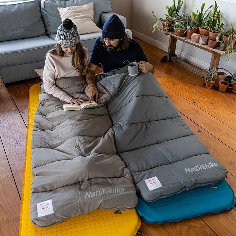 Color: Light Grey, Ships From: CHINA - Naturehike Sleeping Bag Lightweight Waterproof Sleeping Bag Outdoor Camping Sleeping Bag Ultralight Cotton Winter Sleeping Bag - Image 6