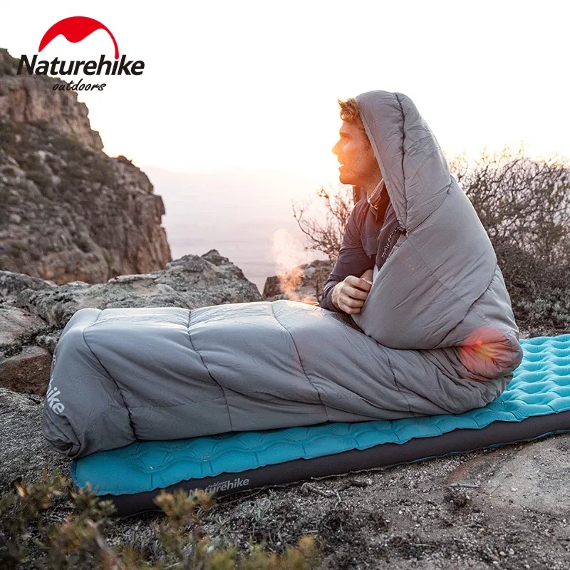 Color: Light Grey, Ships From: CHINA - Naturehike Sleeping Bag Lightweight Waterproof Sleeping Bag Outdoor Camping Sleeping Bag Ultralight Cotton Winter Sleeping Bag - Image 7