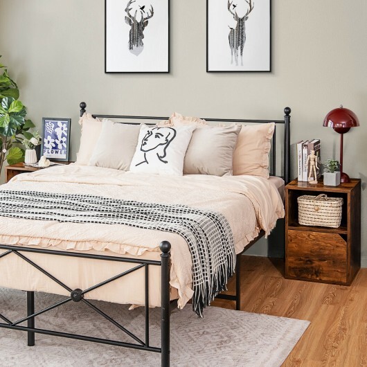 Set of 2 Nightstands Side End Table for Living Room-White - Image 2