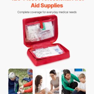First Aid Kit, 420 Pieces, 600D Nylon Large Survival First Aid Bag, Emergency Medical Supplies, for Home, Car, Office, Travel, Camping, Truck, Hiking, Sports, Vehicle and Outdoor Emergencies