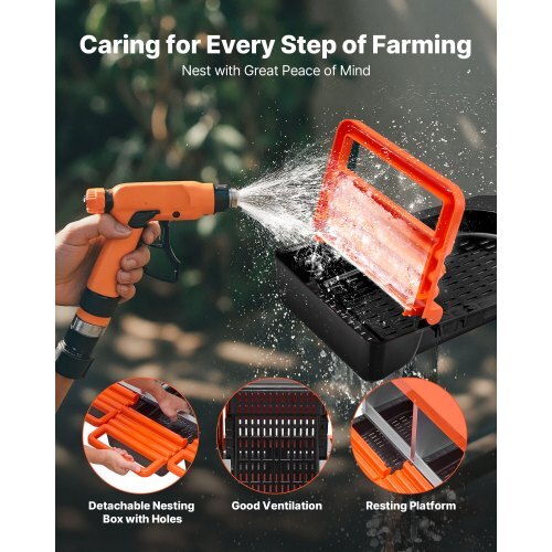 2 Tiers Chicken Nesting Boxes, 8 Compartments, Metal Egg Laying Boxes with Protective Collection Lids, Roll Out Nesting Box, Easy to Assemble, Ideal for Hens, Ducks, Chickens, and Other Poultry - Image 5
