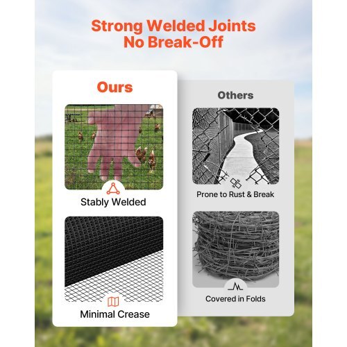 Hardware Cloth 60 in x 50 ft, 1/2 in 19 Gauge Galvanized Wire Mesh Roll, Weather-Resistant Vinyl Coated Chicken Wire Fencing, Heavy Duty Welded Garden Plant Fencing for Rabbit Cage Snake Fence - Image 4