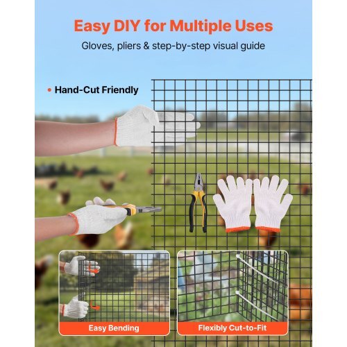 Hardware Cloth 60 in x 50 ft, 1/2 in 19 Gauge Galvanized Wire Mesh Roll, Weather-Resistant Vinyl Coated Chicken Wire Fencing, Heavy Duty Welded Garden Plant Fencing for Rabbit Cage Snake Fence - Image 5