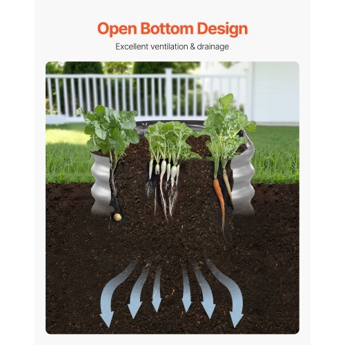 Metal Raised Garden Bed, 4 x 2 x 1 ft Oval Outdoor Galvanized Planter Garden Box, Open Bottom Design, Large Planter Raised Bed for Growing Vegetables, Flowers, and Succulents, Galvanized Color - Image 5