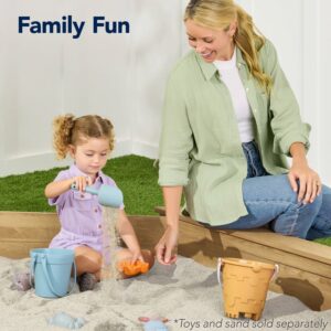 Outdoor Kid’s Octagonal Sandbox in Natural Wood Finish