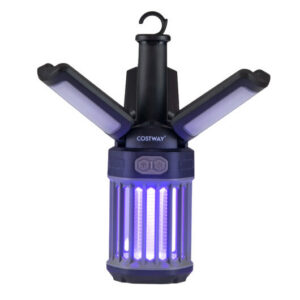 Outdoor Bug Zapper with Foldable Camping Lantern USB-C Rechargeable Electric Mosquito Killer