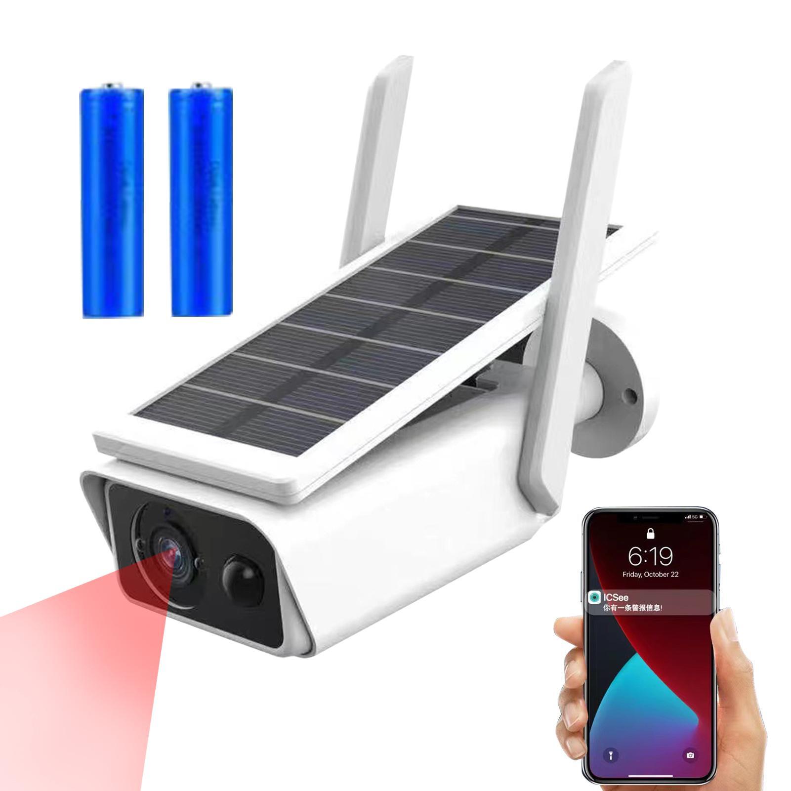 Solar Camera Wireless Outdoor WiFi 8W Solar Battery Powered 3MP Security Camera With Solar Panel For Home Office School with 2 batteries - Image 5