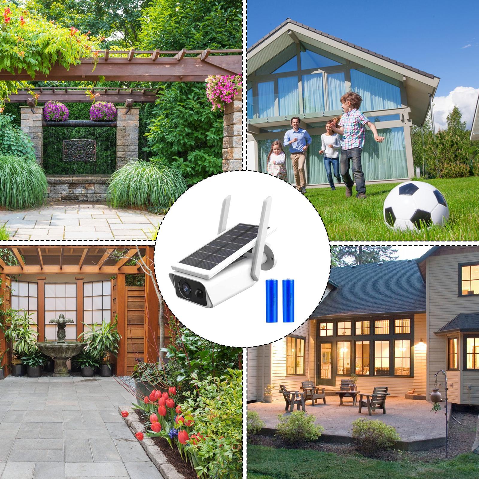 Solar Camera Wireless Outdoor WiFi 8W Solar Battery Powered 3MP Security Camera With Solar Panel For Home Office School with 2 batteries - Image 7