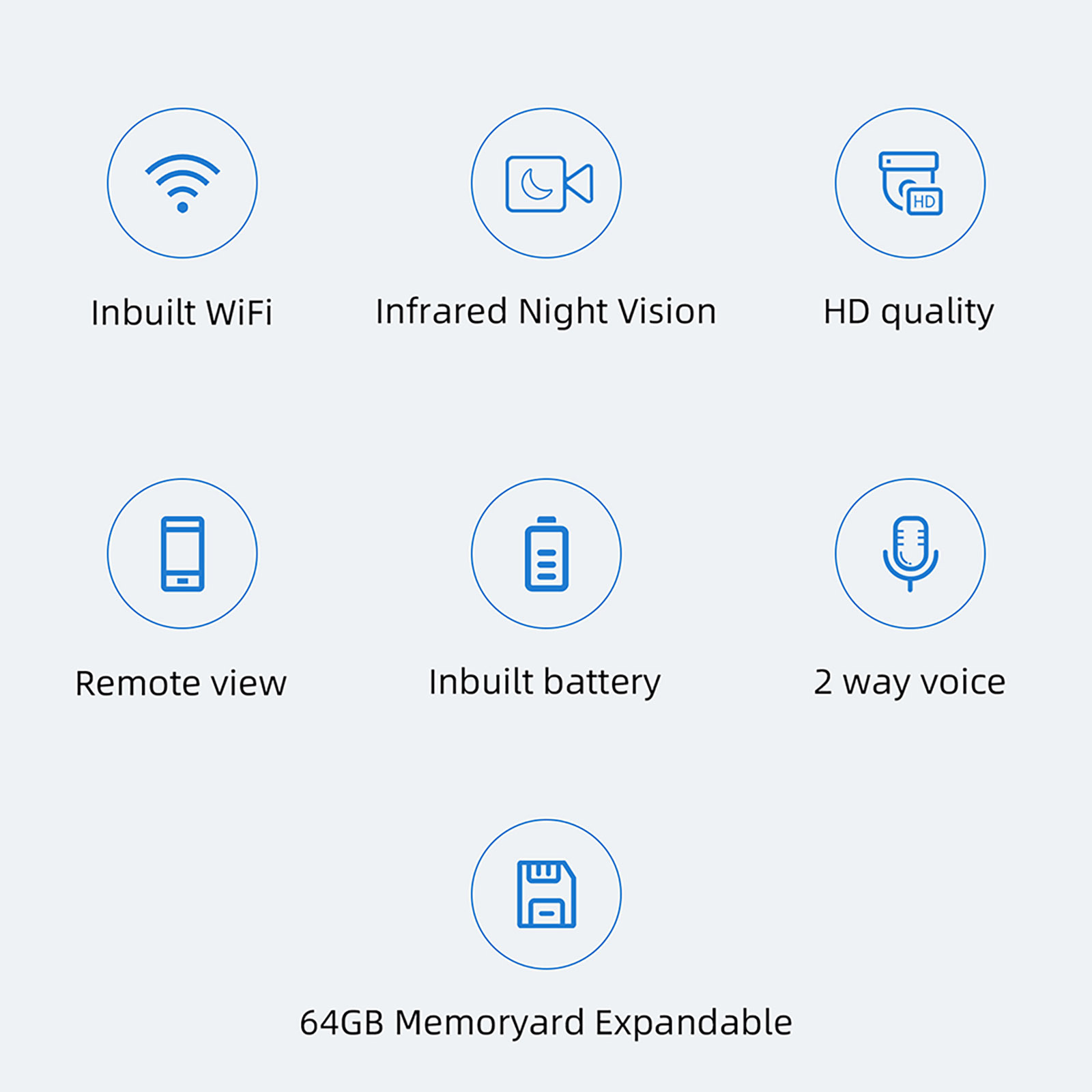 Security Camera Wi-Fi Wireless Indoor Camera Siren Alert Infrared Night Vision Smart 1080P HD Cams For Home Security Guard WS5 built-in battery - Image 3