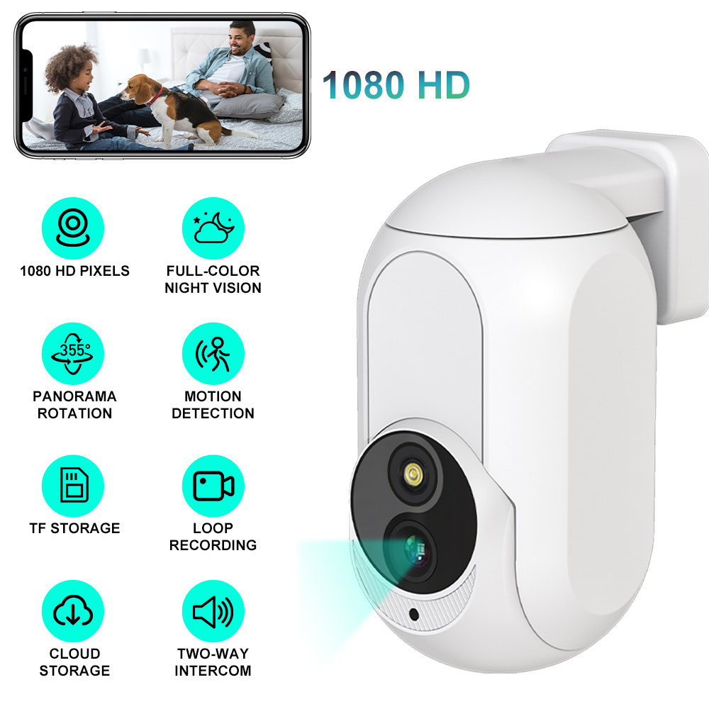 K7 Security Camera Wi-Fi Surveillance Camera Siren Alert Night Vision Smart 1080P HD Cams Smart Camera US Plug - Image 4