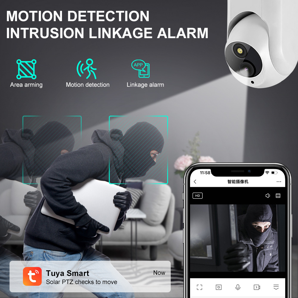 K7 Security Camera Wi-Fi Surveillance Camera Siren Alert Night Vision Smart 1080P HD Cams Smart Camera US Plug - Image 5