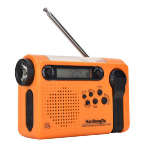 HRD900 Emergency Radio with 2000mAh Battery Backup Portable Full Band Radio Hand Crank Solar Power Charging Radio Green