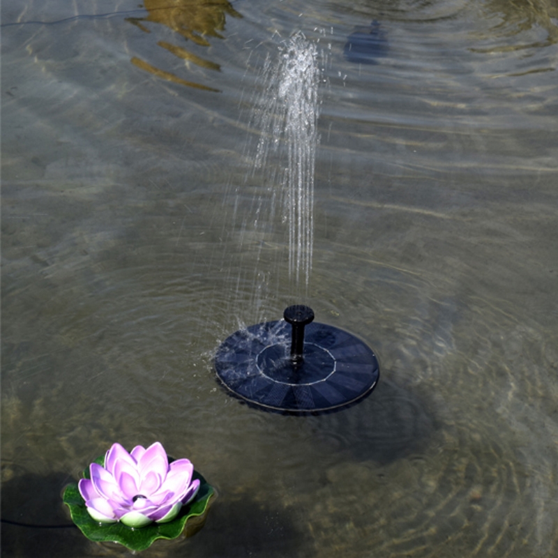 US Solar Bird bath Fountain Pump, Outdoor Watering Submersible Pump, Free Standing Water Pumps with 1.4W Solar Panel For Garden Pool Pond Patio 16x16x3.8cm - Image 2