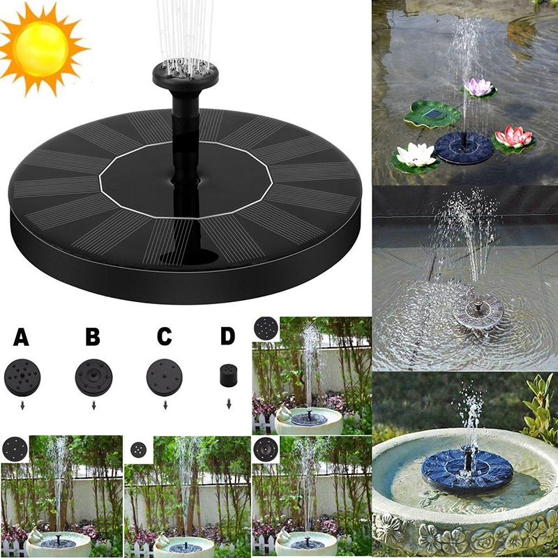 US Solar Bird bath Fountain Pump, Outdoor Watering Submersible Pump, Free Standing Water Pumps with 1.4W Solar Panel For Garden Pool Pond Patio 16x16x3.8cm - Image 6