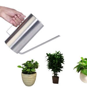 1.5L Stainless Steel Watering Flower Kettle Long Mouth Watering Pot Gardening Tools silver