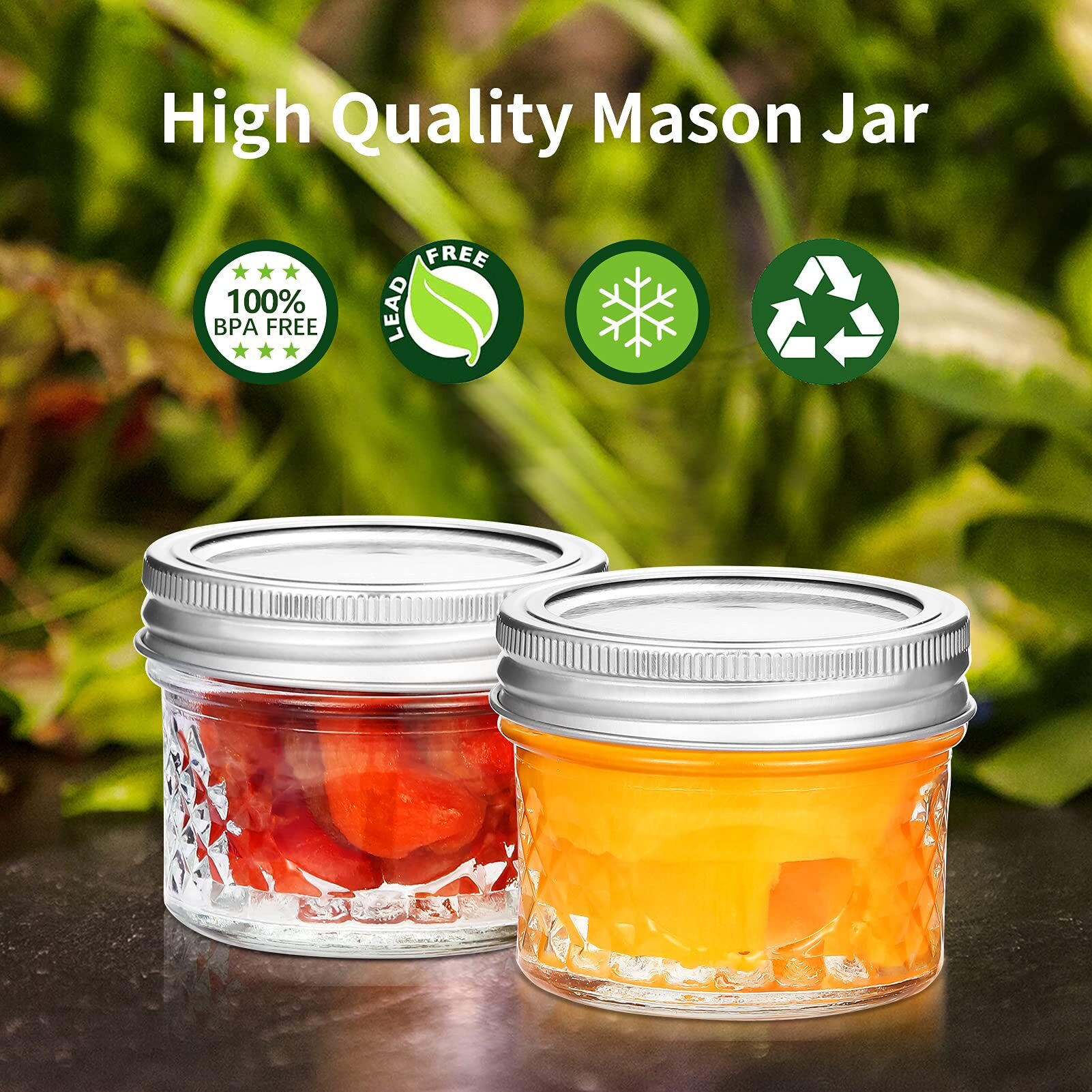 US CIBEAT Small Mason Jars Jelly Jars with Lids 4oz 16 Pack Glass Canning Jars for Honey Yogurt - Image 6