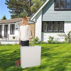 US Aluminum Alloy Folding  Table For Home Picnics Camping Trips Buffets Barbecues 180*60*70cm white