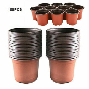 US 100pcs 90mm Grow  Box Fall Resistant Tray For Home Garden Plant Pot Nursery Flower Pots 100pcs