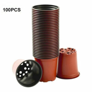 US 100pcs 90mm Grow  Box Fall Resistant Tray For Home Garden Plant Pot Nursery Flower Pots 100pcs