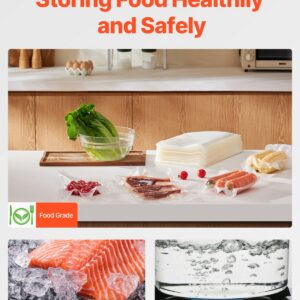 Vacuum Sealer Bags, 200 PCS 8 x 12 Inch Durable Seal Bags, Non-BPA Food Grade Seal A Meal Freezer Bags, Vac Sealing Bag for Food Saver, Ideal Food Storage Vacuum Bags for Meal Prep or Sous Vide