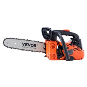 Gas Chainsaw, 25.4CC 12″ 1.2HP, Gasoline Powered Chain Saw, Handheld Cordless Petrol Chainsaws for Tree Wood Branch Cutting, Tree Trimming, Land Clearing, Farm Garden Ranch Forest Cutting Use