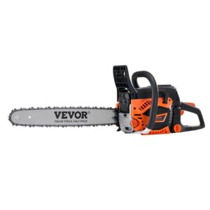 Gas Chainsaw, 52CC 18″ 2.55HP, Gasoline Powered Chain Saw, Handheld Cordless Petrol Chainsaws for Tree Wood Branch Cutting, Tree Trimming, Land Clearing, Farm Garden Ranch Forest Cutting Use