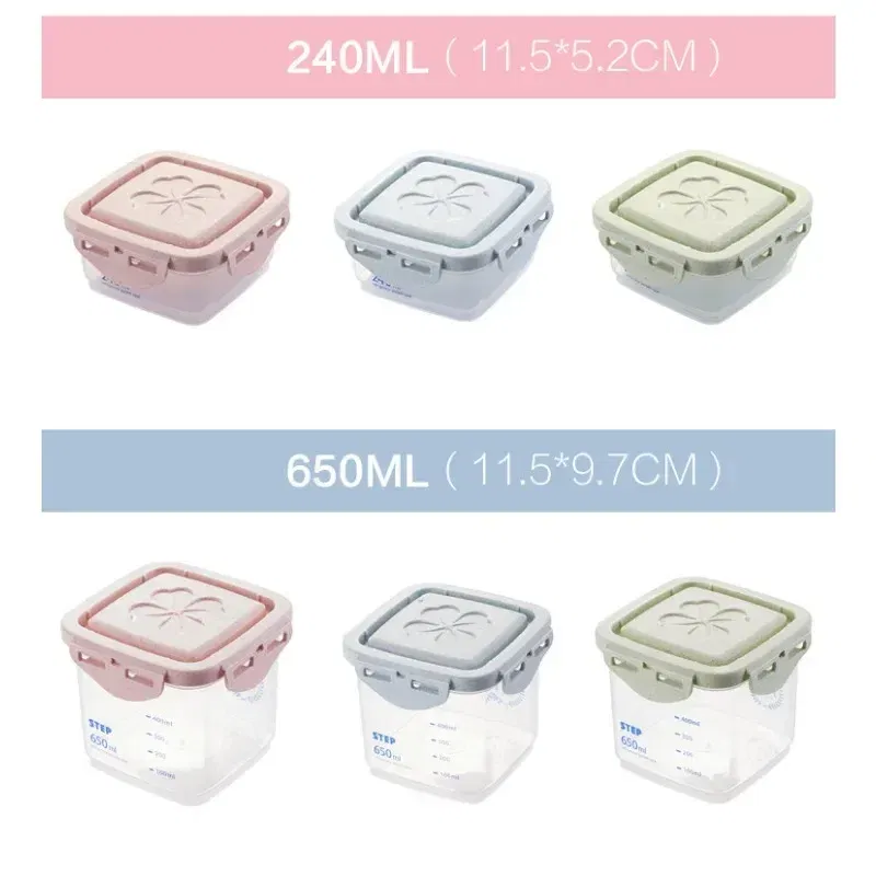 Color: Sky blue - WBBOOMING Healthy Plastic Box Food Storage Box Storage Tank Airtight Plastic Containers Sealed Cans For Coarse Cereals Grains - Image 6