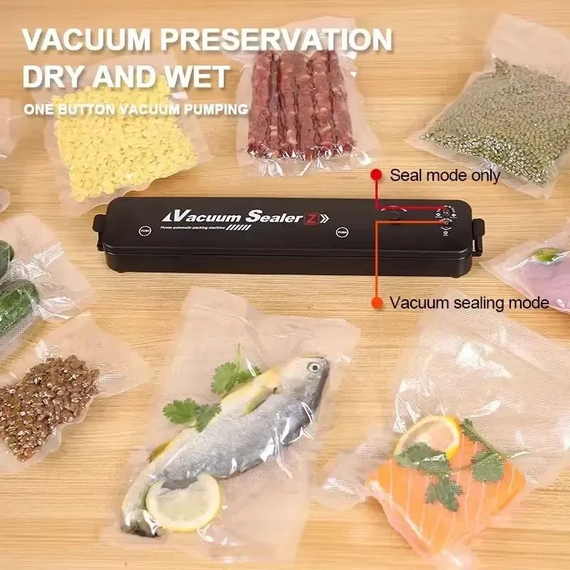 Color: WHITE - Automatic packaging machine food vacuum sealing machine portable household vacuum food sealing kitchen helper 220V - Image 7