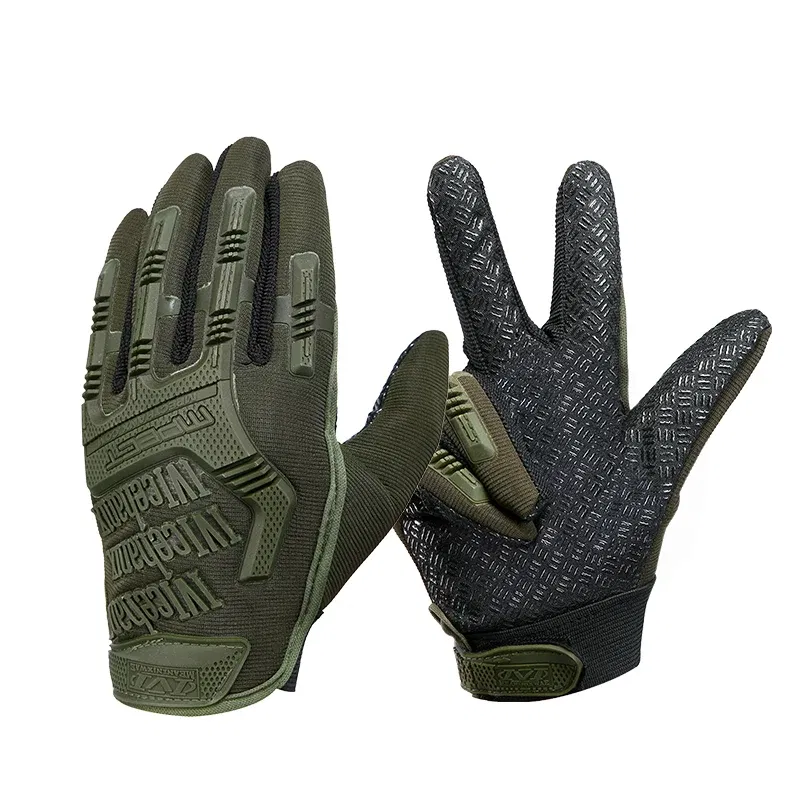 Color: black, Gloves Size: L - Men Tactical Gloves Full Finger Motos Racing Training Fighting Gloves Outdoor Sports Protect Gear Riding Gloves