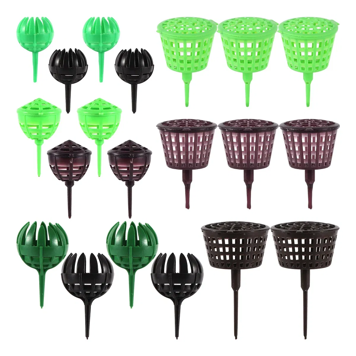 Color: Burgundy, Sheet Size: Small - Plastic Fertilizer Basket Automatic Fertilization Box Garden Greenhouse Yard Bonsai Reusable Portable Flower Orchid Nursery Tool - Image 2