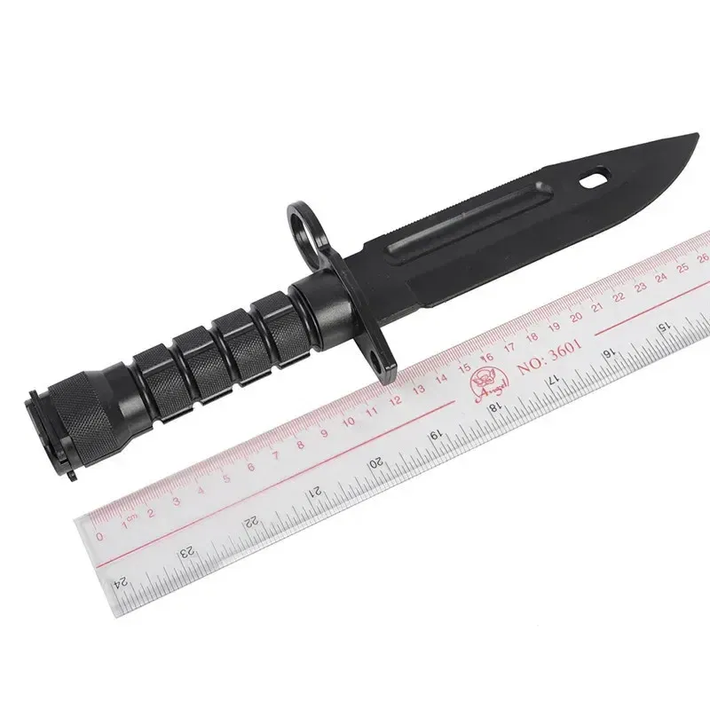 Color: Blue - Model Rubber Toy Knife Army Tactical M9 Dagger Fan Collect CS Game Military Training Outdoor Plastic Bayonet Hunting Accessories - Image 4