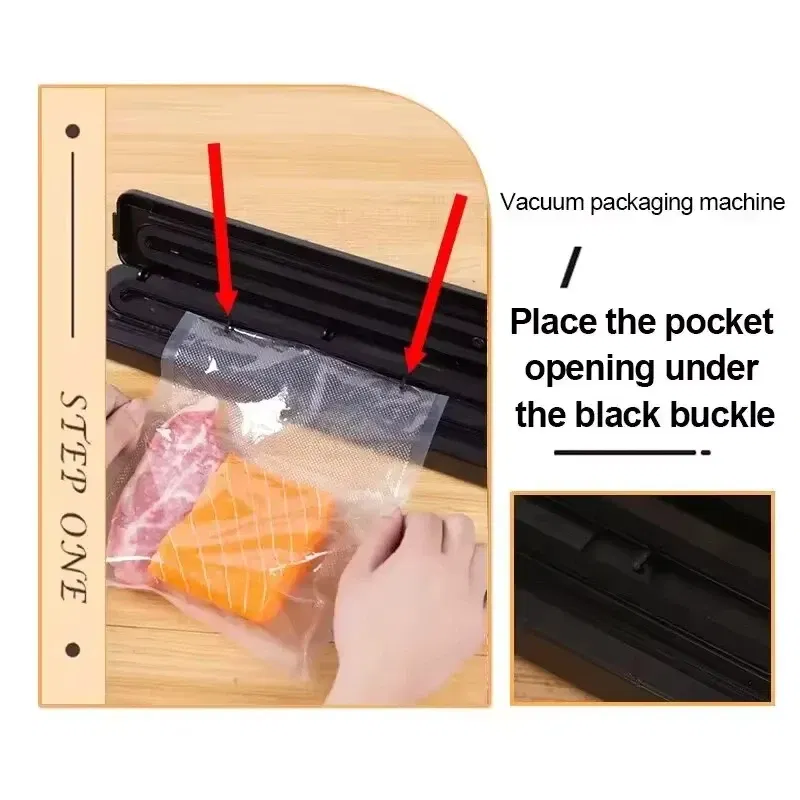 Color: WHITE - Automatic packaging machine food vacuum sealing machine portable household vacuum food sealing kitchen helper 220V - Image 4
