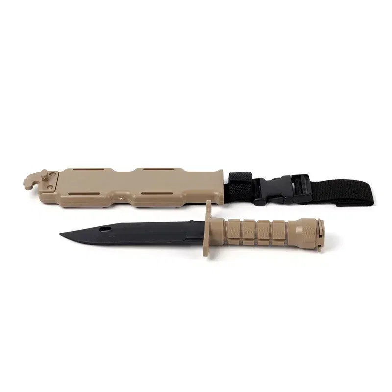 Color: Blue - Model Rubber Toy Knife Army Tactical M9 Dagger Fan Collect CS Game Military Training Outdoor Plastic Bayonet Hunting Accessories - Image 6