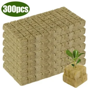 Color: Burgundy – Stonewool Hydroponic Grow Media Cubes Plant Cube Soilless Substrate Seeded Planting Spong Plug Seedling Block Garden Tools