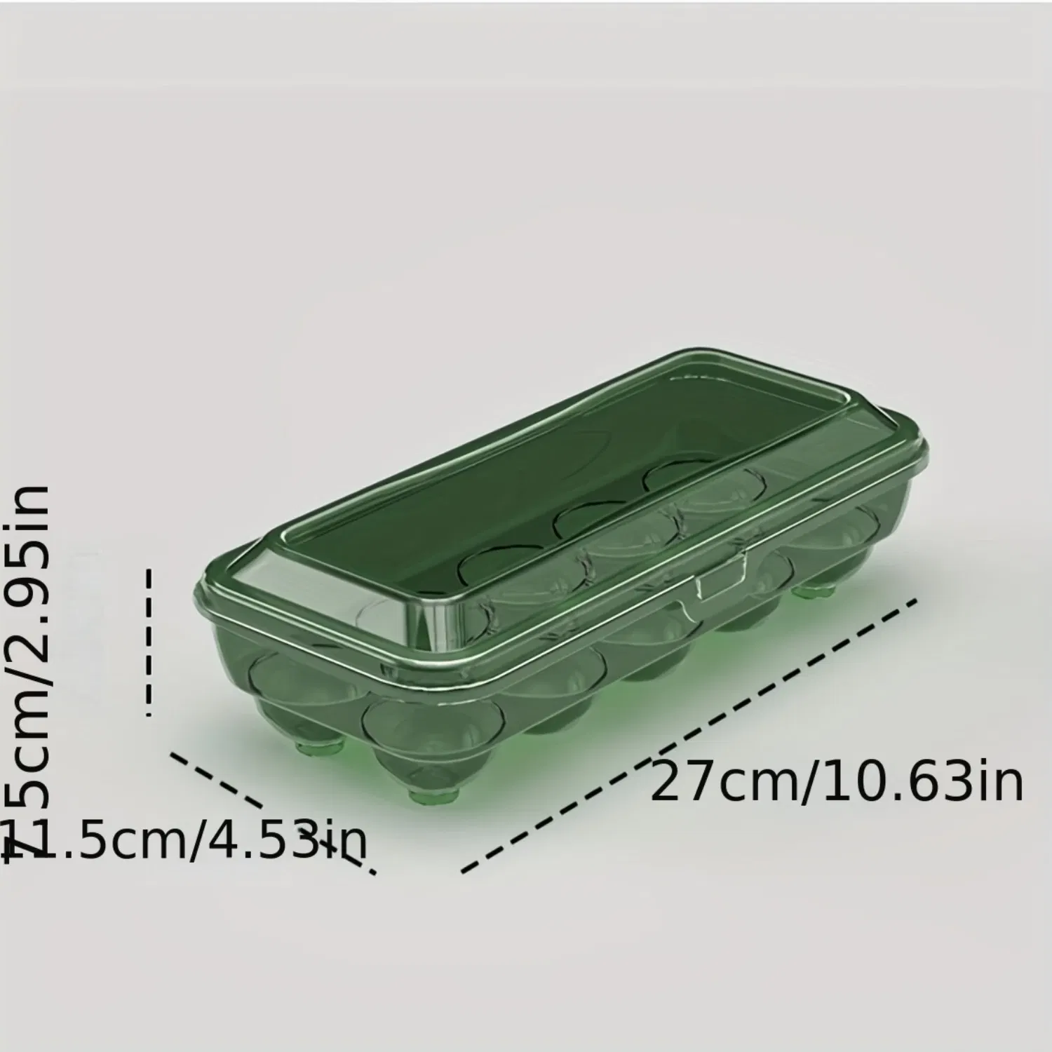 Color: GRAY, Ships From: CHINA - 1pc Shock-Proof Egg Holder for Refrigerator, Transparent Plastic Egg Carton with Clamshell Design for Freshness, Supplies - Image 5