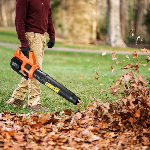 Cordless Leaf Blower, 20V Powerful Electric Leaf Blower with 2.0Ah Battery, Fast Charging & Quiet Operation, 2 Speed Control, 450 CFM/110 MPH Lightweight Powered Blowers for Leaves Lawn Care - Image 7