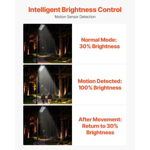 8000W Solar Street Lights Outdoor, 450000LM, Commercial Parking Lot Lights Dusk to Dawn, LED Flood Security Lamp with Motion Sensor, IP65 Waterproof Outdoor Lighting, for Driveway Yard, 3 Pack - Image 4