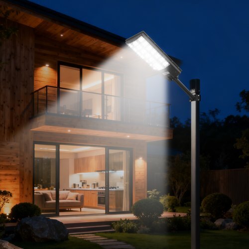 8000W Solar Street Lights Outdoor, 450000LM, Commercial Parking Lot Lights Dusk to Dawn, LED Flood Security Lamp with Motion Sensor, IP65 Waterproof Outdoor Lighting, for Driveway Yard, 3 Pack - Image 7
