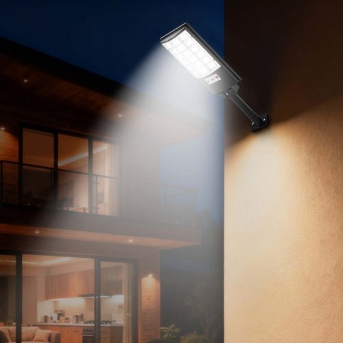 4 Pack 500W Solar Street Lights Outdoor, 50000LM, Commercial Parking Lot Lights Dusk to Dawn, LED Flood Security Lamp with Motion Sensor, IP65 Waterproof Outdoor Lighting, for Driveway Yard - Image 7