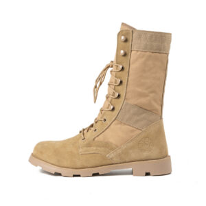 Color: Sand Color Half Leather, Size: 40 – Tactical Large Size Black High-top Desert Raised Combat Boots