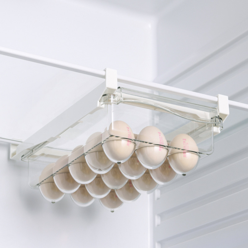 style: Rack egg carton - Refrigerator Hanging Drawer Type Food Fruit Storage Egg Box Household Plastic Fresh-keeping Box